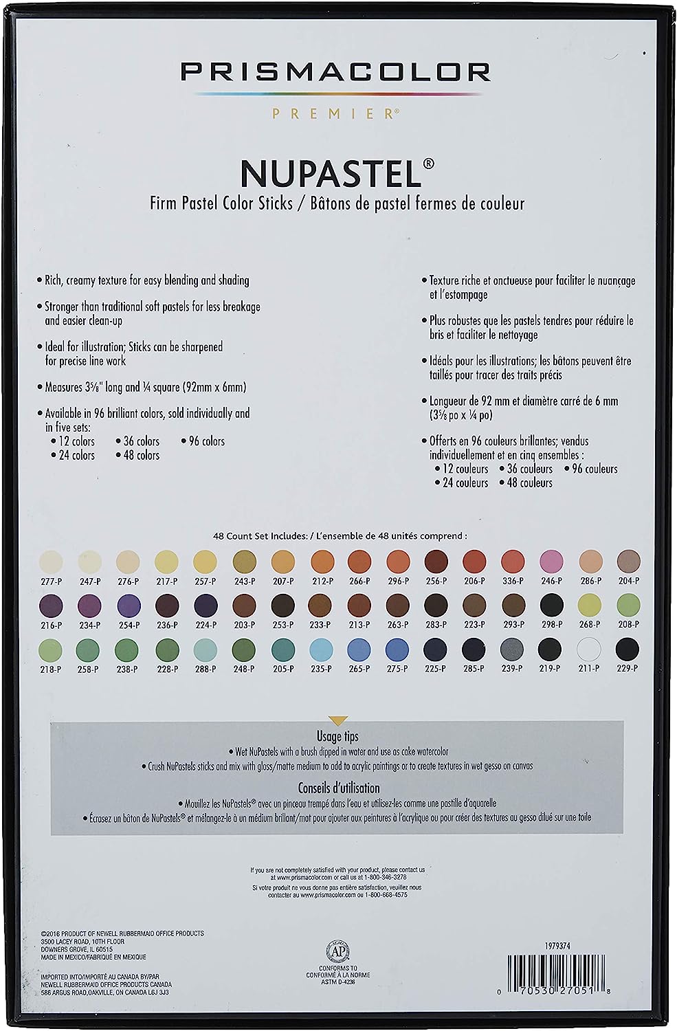 Prismacolor 27050 Premier NuPastel Firm Pastel Color Sticks, 36-Count - Image 5